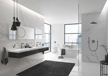 GROHE ESSENCE NEW umyvadlová stojánková baterie, s odtokovou soupravou, kartáčovaný hard graphite 24174AL1 Obrázek - fotka
