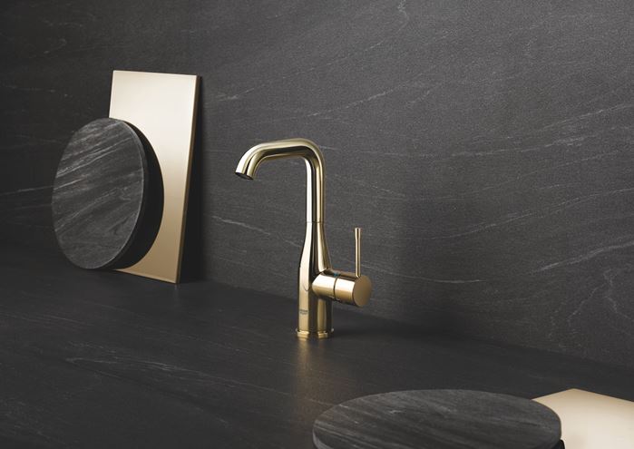 GROHE ESSENCE NEW umyvadlová stojánková baterie, s odtokovou soupravou, cool sunrise 24174GL1 Obrázek - fotka