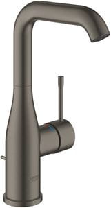 GROHE ESSENCE NEW umyvadlová stojánková baterie, s odtokovou soupravou, kartáčovaný hard graphite