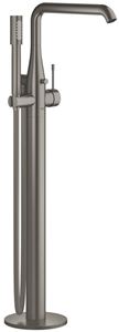 GROHE ESSENCE NEW vanová baterie na podlahu, se sprchovou soupravou, s přepínačem, kartáčovaný hard graphite
