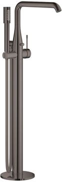 GROHE ESSENCE NEW vanová baterie na podlahu, s přepínačem, se sprchovou soupravou, hard graphite