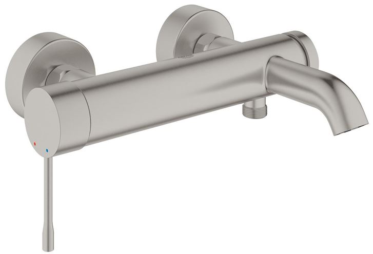 GROHE ESSENCE NEW vanová nástěnná baterie, s přepínačem, supersteel 25250DC1 Obrázek - Hlavní obrázek