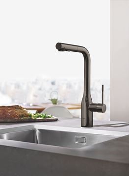 GROHE ESSENCE NEW dřezová baterie, s vytahovací sprškou, hard graphite 30504A00 Obrázek - fotka