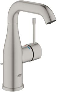 GROHE ESSENCE NEW umyvadlová stojánková baterie, s odtokovou soupravou, supersteel