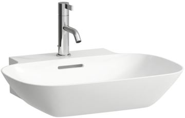 LAUFEN INO umyvadlo na desku 56 cm, s otvorem pro baterii a přepadem, broušené