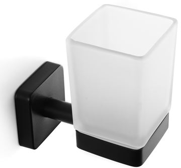 CONCEPT 150 nástěnný pohárek, sklo, černá matná