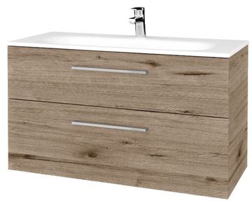 DŘEVOJAS PROJECT SZZ2 100 skříňka pod umyvadlo 99x44,8x56 cm, 2 zásuvky, úchytka chrom lesk, herkules