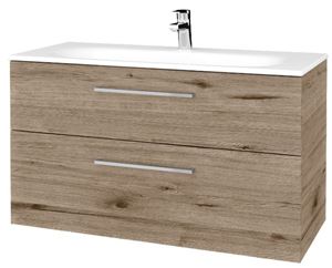 DŘEVOJAS PROJECT SZZ2 100 skříňka pod umyvadlo 99x44,8x56 cm, 2 zásuvky, úchytka chrom lesk, herkules