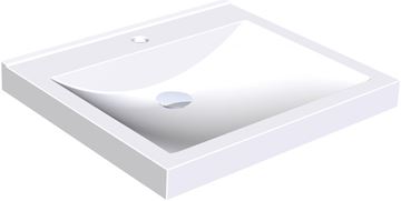 KWC QUADRO ANMW411 umyvadlo 60 cm, s otvorem pro baterii, bez přepadu, miranit