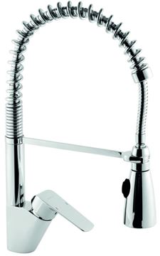 NOVASERVIS NOBLESS TINA dřezová baterie, s flexi ramínkem a sprškou, chrom