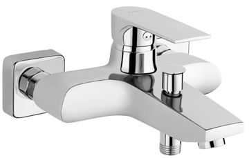 NOVASERVIS ALGEO SQUARE vanová nástěnná baterie, s přepínačem, chrom