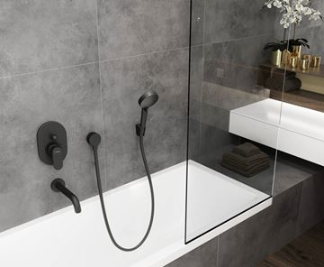 HANSGROHE FIXFIT S přípojka hadice 61mm se zpětným ventilem 1/2"x1/2", matná černá 26453670 Obrázek - fotka