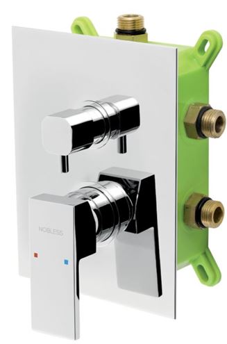 NOVASERVIS NOBLESS EDGE vanová podomítková baterie, pro 3 spotřebiče, s tělesem, chrom BOX36051RX,0 Obrázek - Hlavní obrázek