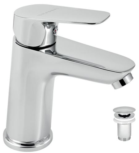 NOVASERVIS TITANIA PURE umyvadlová stojánková baterie, s odtokovou soupravou, chrom 90303,0 Obrázek - Hlavní obrázek
