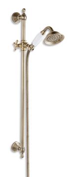NOVASERVIS RETRO sprchová souprava 3-dílná, ruční sprcha pr. 90 mm, tyč, hadice, bronz