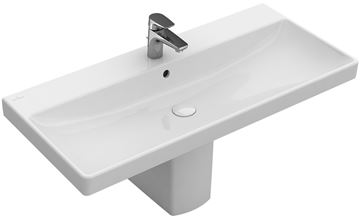 VILLEROY & BOCH AVENTO umyvadlo 80 cm, s otvorem pro baterii a přepadem, CeramicPlus, alpská bílá 415680R1 Obrázek - fotka