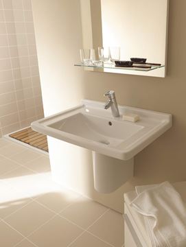 DURAVIT STARCK 3 umyvadlo 70 cm, s otvorem pro baterii a přepadem 0304700000 Obrázek - fotka