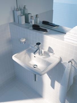 DURAVIT STARCK 3 umývátko 45 cm, s otvorem pro baterii a přepadem 0750450000 Obrázek - fotka