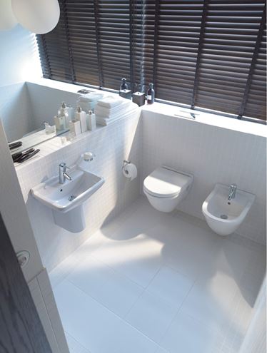 DURAVIT STARCK 3 umývátko 45 cm, s otvorem pro baterii a přepadem 0750450000 Obrázek - fotka