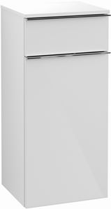 VILLEROY & BOCH VENTICELLO nízká skříňka 40,4x37,2x86,6 cm, 1 zásuvka, 1 dvířka, panty vlevo, Glossy White