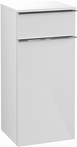 VILLEROY & BOCH VENTICELLO nízká skříňka 40,4x37,2x86,6 cm, 1 zásuvka, 1 dvířka, panty vlevo, Glossy White A95001DH Obrázek - Hlavní obrázek