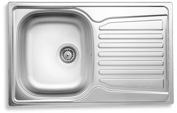 NOVASERVIS nerezový dřez 780x490 mm, otočný, odkapávač