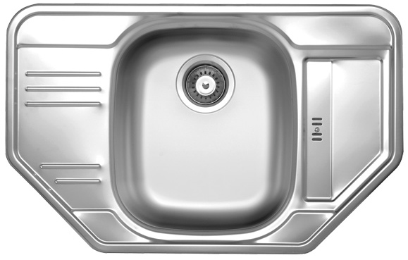 NOVASERVIS nerezový dřez 780x490 mm, rohový, odkapávač DR49/78R Obrázek - Hlavní obrázek