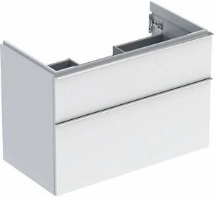 GEBERIT ICON skříňka pod umyvadlo 88,8x47,6x61,5 cm, 2 zásuvky, lesklá bílá