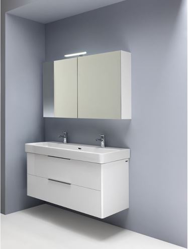 LAUFEN PRO S umyvadlo 120 cm, se 2 otvory pro baterie a přepadem H8149650001071 Obrázek - fotka