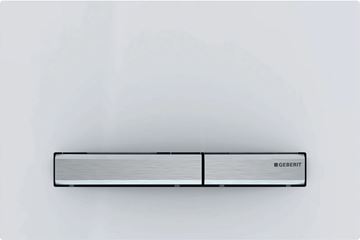 GEBERIT SIGMA 50 ovládací tlačítko pro dvě splachování, zinek/plast, chrom/bílá
