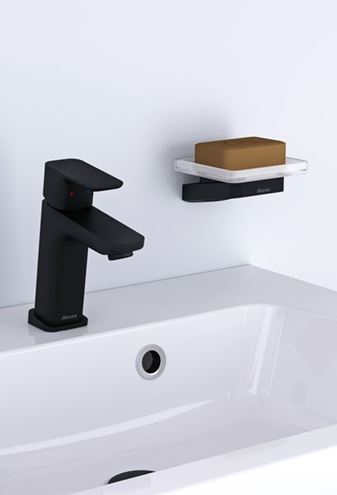 RAVAK 10° FREE BLACK umyvadlová stojánková baterie, černá X070150 Obrázek - fotka