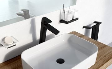 RAVAK 10° FREE BLACK umyvadlová stojánková baterie, černá X070151 Obrázek - fotka