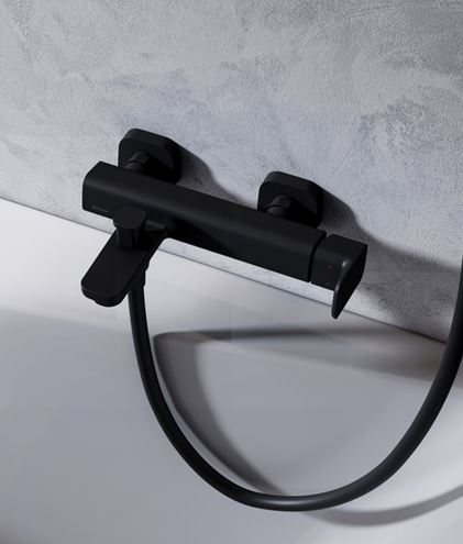 RAVAK 10° FREE BLACK TD F 022.20 vanová nástěnná baterie, s přepínačem, černá mat X070152 Obrázek - fotka