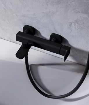 RAVAK 10° FREE BLACK TD F 022.20 vanová nástěnná baterie, s přepínačem, černá mat X070152 Obrázek - fotka