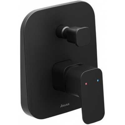 RAVAK 10° FREE BLACK TD F 065.20 vanová podomítková baterie, s přepínačem, černá mat X070158 Obrázek - Hlavní obrázek