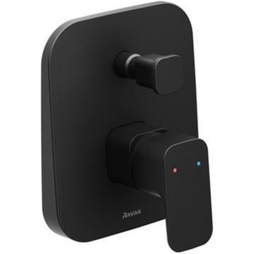 RAVAK 10° FREE BLACK TD F 065.20 vanová podomítková baterie, s přepínačem, černá mat