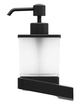 RAVAK 10° BLACK TD 231.20 dávkovač tekutého mýdla, nástěnný, matná černá X07P559 Obrázek - fotka