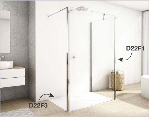 RONAL DIVERA D22F3 doplňková boční stěna 70x200 cm, aluchrom/čiré sklo D22F3 070 50 07 Obrázek - fotka