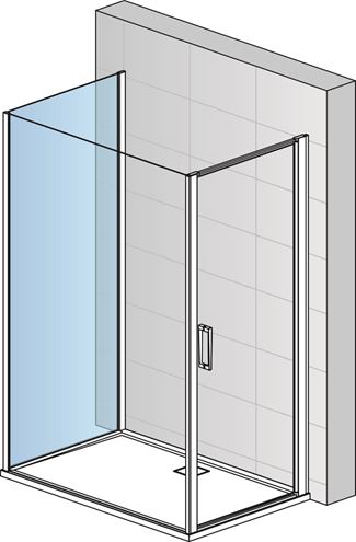 RONAL DIVERA D22F3 doplňková boční stěna 70x200 cm, aluchrom/čiré sklo D22F3 070 50 07 Obrázek - fotka