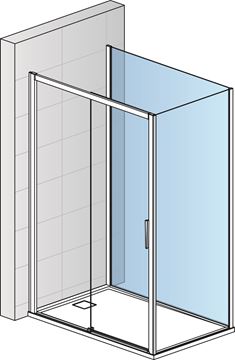 RONAL DIVERA D22F3 doplňková boční stěna 70x200 cm, aluchrom/čiré sklo D22F3 070 50 07 Obrázek - fotka