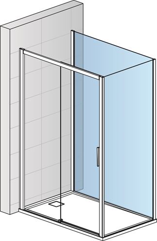 RONAL DIVERA D22F3 doplňková boční stěna 70x200 cm, aluchrom/čiré sklo D22F3 070 50 07 Obrázek - fotka