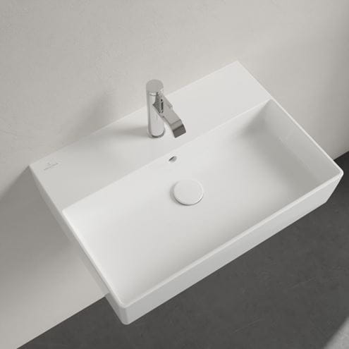VILLEROY & BOCH MEMENTO 2.0 umyvadlo 60 cm, s otvorem pro baterii a přepadem, broušené, alpská bílá 4A226G01 Obrázek - fotka