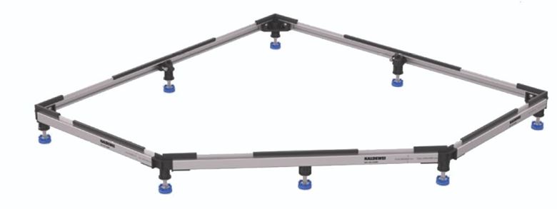 KALDEWEI 5300 ZIRKON instalační rám 1000x1000mm, pro čtvrtkruhové a pětiúhelníkové sprchové vaničky 530000160000 Obrázek - fotka