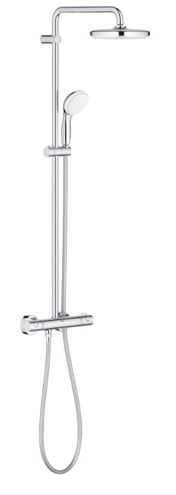 GROHE BAU SYSTEM 210 sprchový set s termostatickou baterií, horní sprcha, ruční sprcha, tyč, hadice, chrom 26699000 Obrázek - Hlavní obrázek