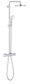 GROHE BAU SYSTEM 210 sprchový set s termostatickou baterií, horní sprcha, ruční sprcha, tyč, hadice, chrom