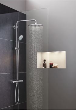 GROHE EUPHORIA SYSTEM 310 sprchový set s termostatickou baterií, horní sprcha, ruční sprcha se 3 proudy, tyč, hadice, chrom 26849000 Obrázek - fotka