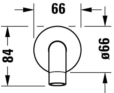 DURAVIT NO.1 vanová vpust, chrom N15240010010 Technický nákres