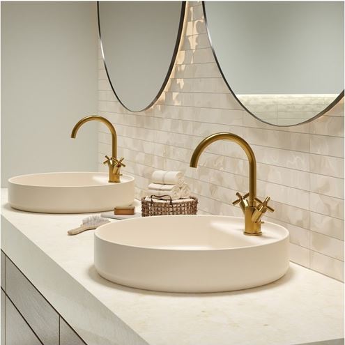 STEINBERG 250 umyvadlová stojánková baterie, s odtokovou soupravou, brushed gold 250 1500 BG Obrázek - fotka