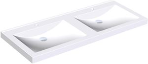 KWC QUADRO ANMW421 dvojumyvadlo 140 cm, se 2 otvory pro baterii, bez přepadu, miranit