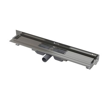 ALCA APZ104 FLEXIBLE LOW sprchový žlab 550 mm, ke stěně, boční odtok DN 40, bez roštu, PP/nerez ocel